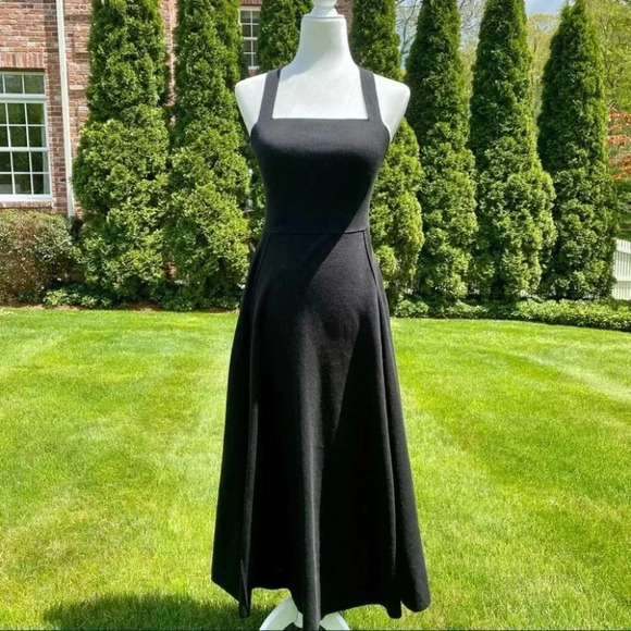 NWT Free People Dreamer Strappy Midi Dress Criss Cross Halter knit in Black - Picture 4 of 15